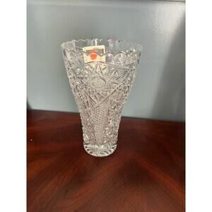 Stunning Detailed Large Crystal Vase